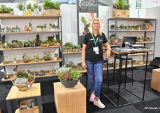 Angelique van den Haak of Plant Creations presenting all kind of indoor and outdoor arrangement for the middle and high segments.
